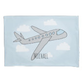ボーイズが名前を付けてかわいい飛行機旅行 枕カバー (正面左)