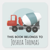 ボーイズこの本は属する建築キッズ蔵書票 スクエアシール (正面)