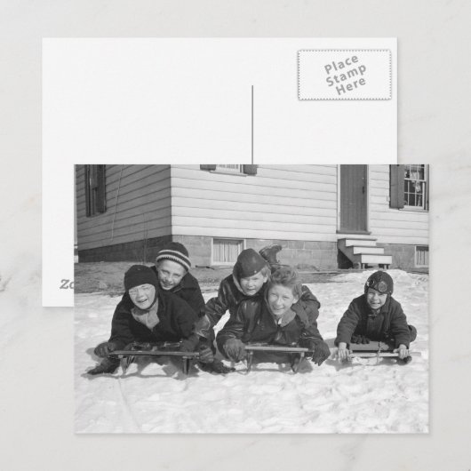 ボーイズそり, 1936 ポストカード (正面/裏面)