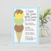 ボーイズアイスクリームパーティの招待状 招待状 (スタンド正面)