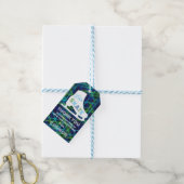 ボーイズアイススケートで滑る誕生日ネオン ギフトタグ (より糸付き)