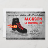ボーイズアイススケートエクストリーム誕生日 招待状 (正面)