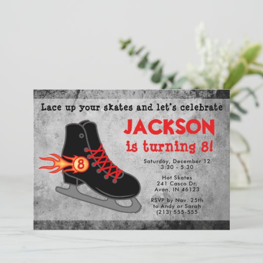 ボーイズアイススケートエクストリーム誕生日 招待状 (スタンド正面)