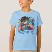 ボーイズアニメ引用文グラフィックTシャツ Tシャツ (正面)