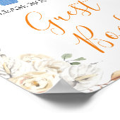 ボーイズアパンプキン秋ベビーシャワーゲストブック ポスター (角)