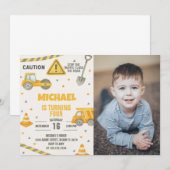 ボーイズアンダー建築誕生日招待状 招待状 (正面/裏面)