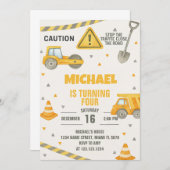 ボーイズアンダー建築誕生日招待状 招待状 (正面/裏面)