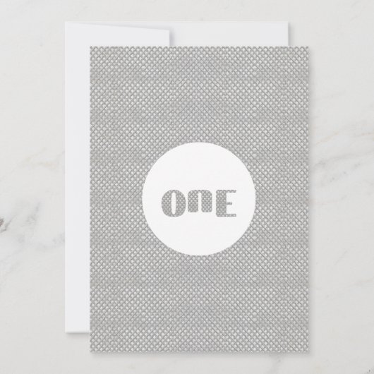 ボーイズイエローバンティング建築1st誕生日 招待状 (裏面)