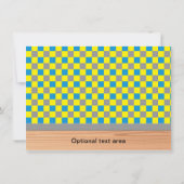 ボーイズイエローブルースケートで滑るスケートパーティの招待状 招待状 (裏面)