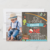 ボーイズイッツO-fish-alフォトファースト誕生日招待状 招待状 (正面)