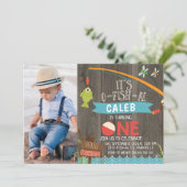 ボーイズイッツO-fish-alフォトファースト誕生日招待状 招待状 (スタンド正面)