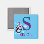 ボーイズイニシャル冷蔵庫用マグネット マグネット (正面/裏面)