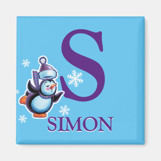 ボーイズイニシャル冷蔵庫用マグネット マグネット