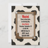 ボーイズウェスタンカスタムテーマ誕生日招待状 招待状 (正面)