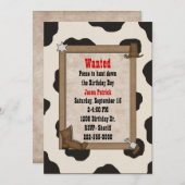 ボーイズウェスタンカスタムテーマ誕生日招待状 招待状 (正面/裏面)