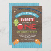 ボーイズウッドO-Fish-al 1st Birthday招待状 招待状 (正面/裏面)