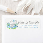 ボーイズエレファントベビーシャワー差出人住所ラベル ラベル (インサイチュ)