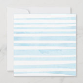 ボーイズエレファント水彩ベビーシャワー招待状 サンキューカード (裏面)