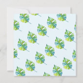 ボーイズエレファント水彩ベビーシャワー招待状 サンキューカード (裏面)