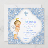 ボーイズエンジェルバプティスマ《キリスト教》洗礼式や命名式 招待状 (裏面)