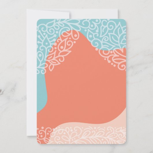 ボーイズオレンジとブルーとクロスバプテスマ招待状 招待状 (裏面)