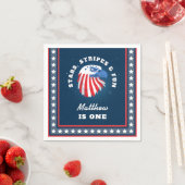 ボーイズオールアメリカンストライプスターおもしろい誕生日 スタンダードカクテルナプキン (インサイチュ)