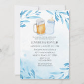 ボーイズカップル共同エッドブルーベビーシャワー 招待状 (正面)