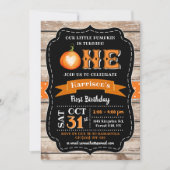 ボーイズカボチャ1歳 招待状 (正面)