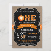 ボーイズカボチャ1歳 招待状 (正面)