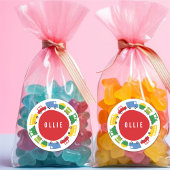 ボーイズカラフルトイズ輸送子供の誕生日パーティー ラウンドシール