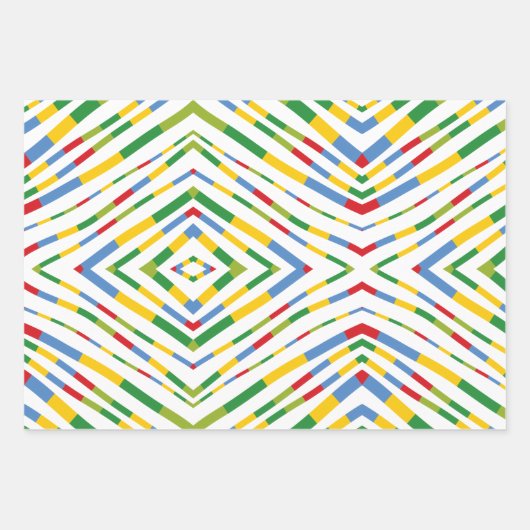 ボーイズカラフルトイズ輸送子供の誕生日パーティー ラッピングペーパーシート (正面3)