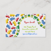 ボーイズカラフルトイズ輸送車のトラック列車 名刺 (正面)