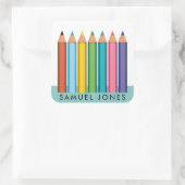 ボーイズカラーリングペンシル新学期 スクエアシール (バッグ)