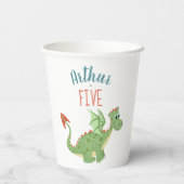 ボーイズカワイドラゴンモダントドラー誕生日 紙コップ (裏面)