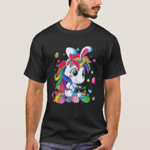 ボーイズキッズゲーマーハッピーイースターデイバニーユニコーンプラ Tシャツ