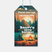 ボーイズキャンピングアドベンチャーバースデーパーティーのお気に入り ギフトタグ (正面)