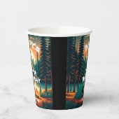 ボーイズキャンピングアドベンチャーバースデーパーティー紙カップ 紙コップ (左)