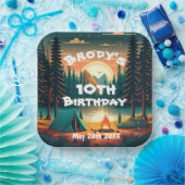 ボーイズキャンピングアドベンチャー誕生日紙プレート ペーパープレート (パーティー)