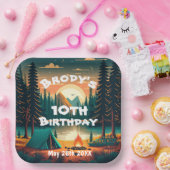 ボーイズキャンピングアドベンチャー誕生日紙プレート ペーパープレート (パーティー)