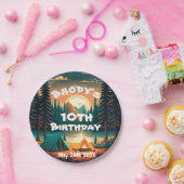 ボーイズキャンピングアドベンチャー誕生日 ペーパープレート (パーティー)