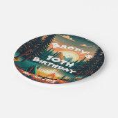 ボーイズキャンピングアドベンチャー誕生日 ペーパープレート (アングル)