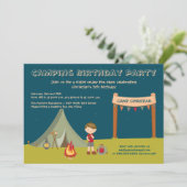 ボーイズキャンピングバースデーパーティ招待状 招待状 (スタンド正面)