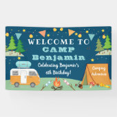 ボーイズキャンプ誕生日キャンプアウトパーティー歓迎 横断幕 (横)