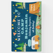 ボーイズキャンプ誕生日キャンプアウトパーティー歓迎 横断幕 (縦)