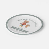 ボーイズキュートウッドランドベビーベア ペーパープレート (アングル)