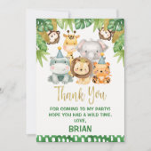 ボーイズキュートワイルドワンサファリサンキューカード 招待状 (正面)