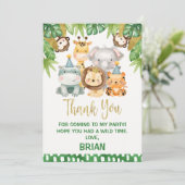 ボーイズキュートワイルドワンサファリサンキューカード 招待状 (スタンド正面)