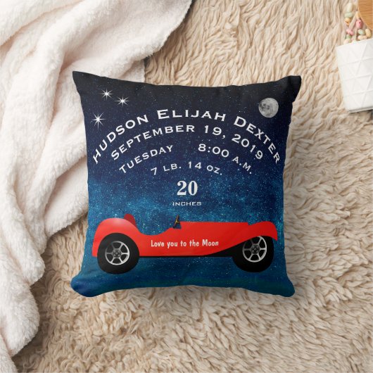 ボーイズクラシックルームの車は月にあなたを愛する クッション (ブランケット)