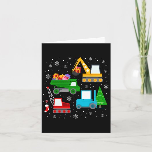 ボーイズクリスマスキッズ幼児建築車 カード (正面)