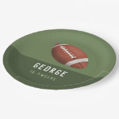 ボーイズクールアメリカンフットボール子供の誕生日 ペーパープレート (アングル)